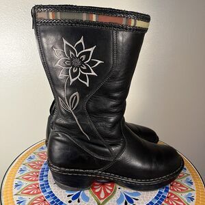 Durango Dream Eclipse Flower Me in Love Womens 9.5M Black Leather Boots RD3840